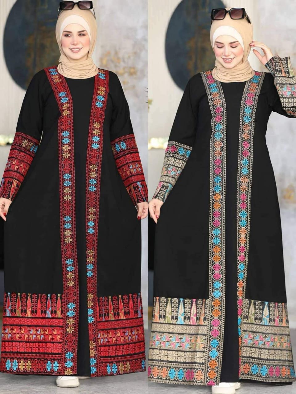 Palestinian embroidery Open Cardi