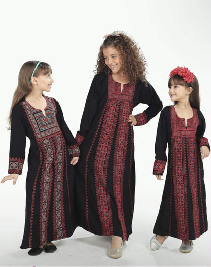 Girls Palestinian Embroidry Thobe