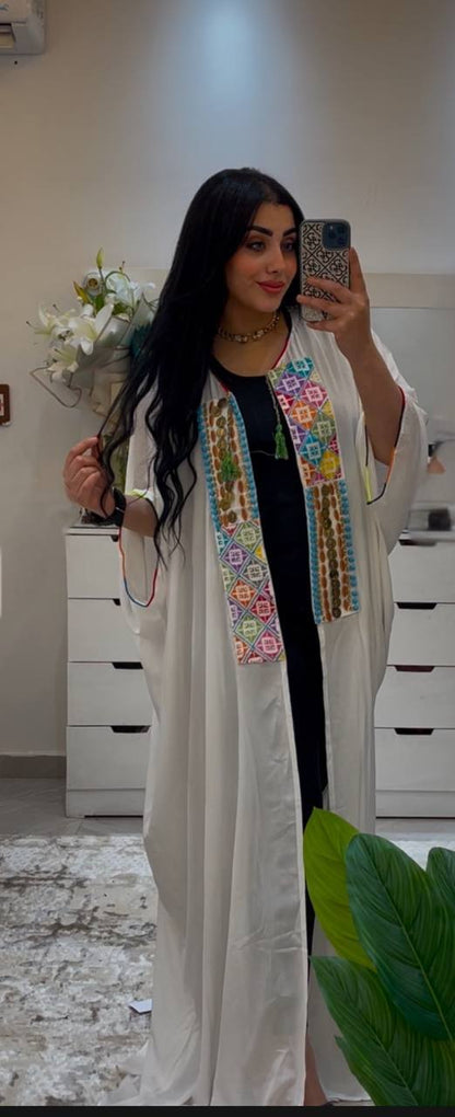 Handmade Palestinian Embroidered Cardigan