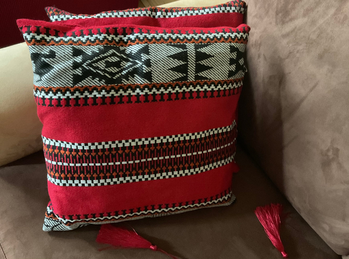 Cushions with traditional Arabic embroidery