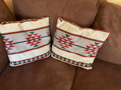 Cushions with traditional Arabic embroidery