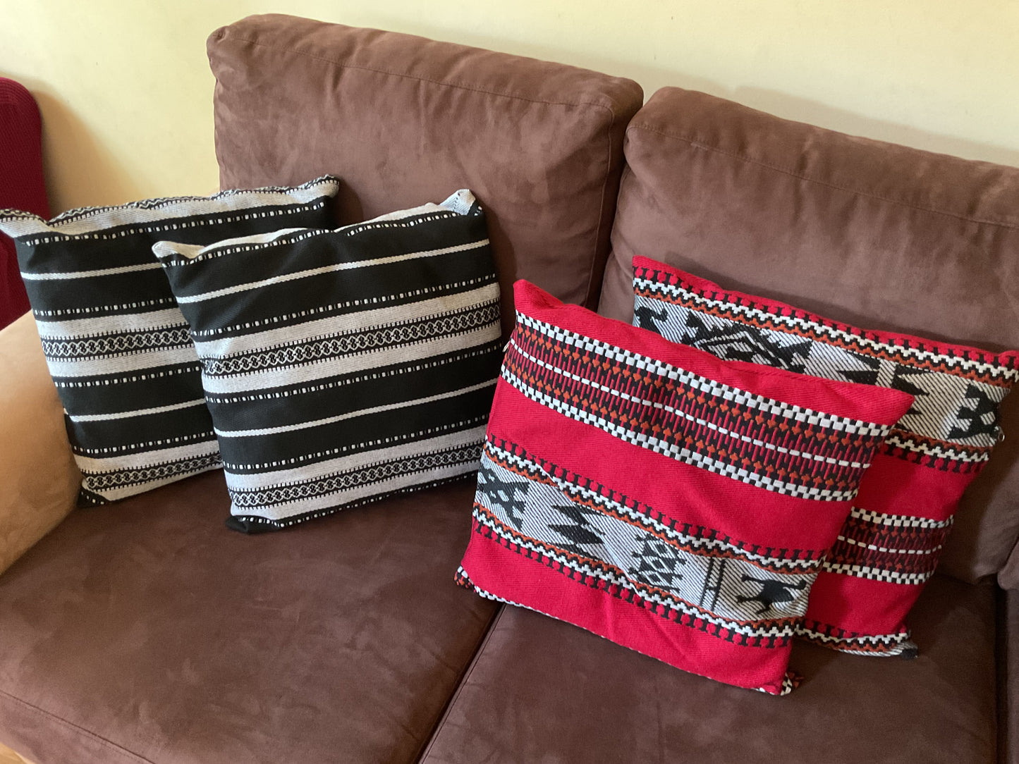 Cushions with traditional Arabic embroidery