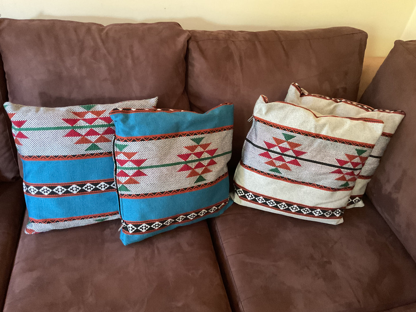 Cushions with traditional Arabic embroidery