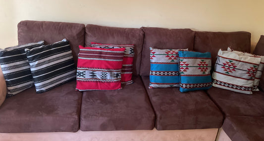 Cushions with traditional Arabic embroidery