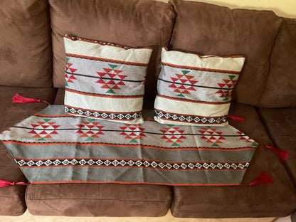 Cushions with traditional Arabic embroidery