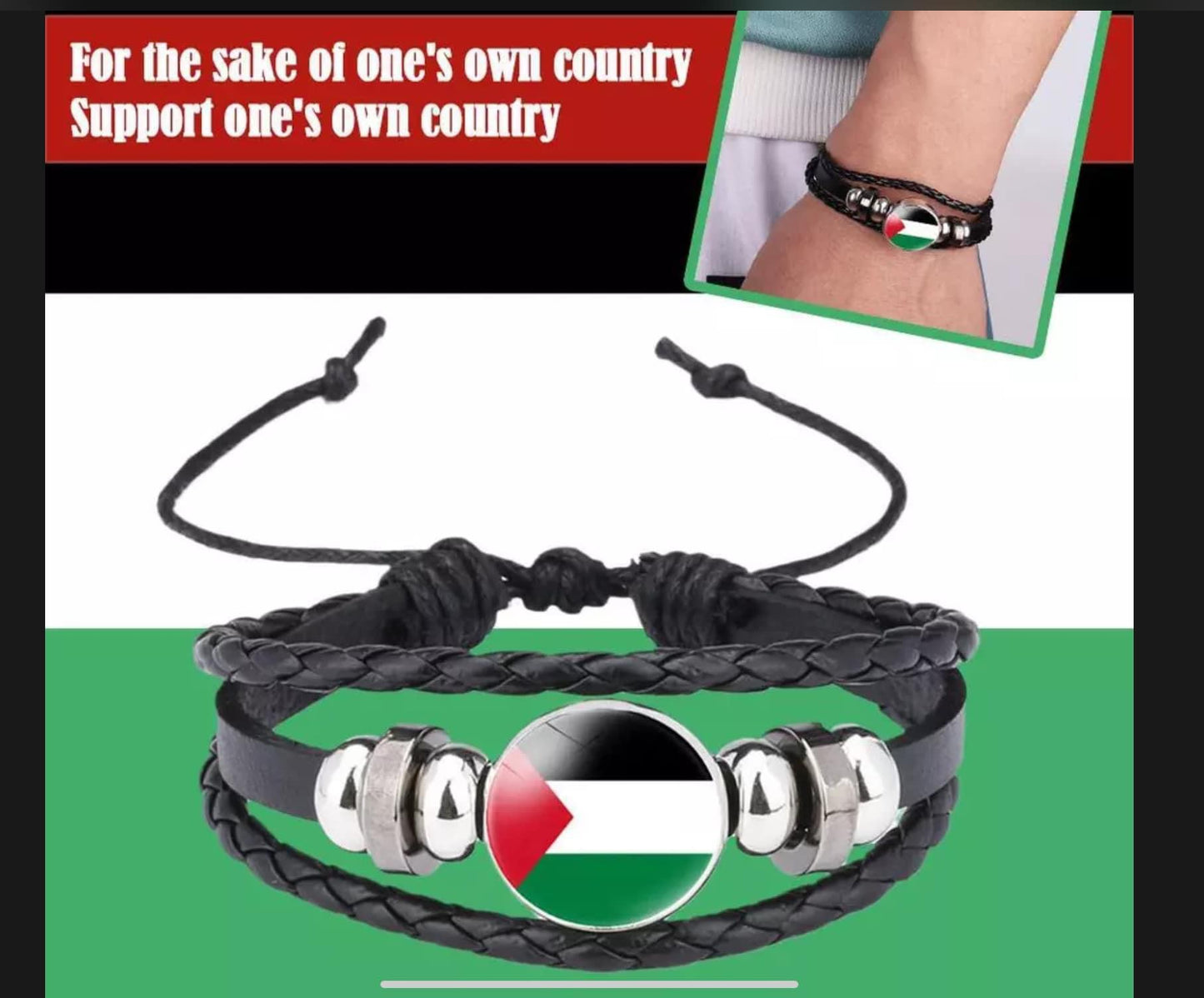 Bracelet with Palestinian flag