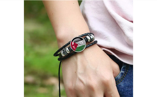 Palestinian Flag Braided Bracelet