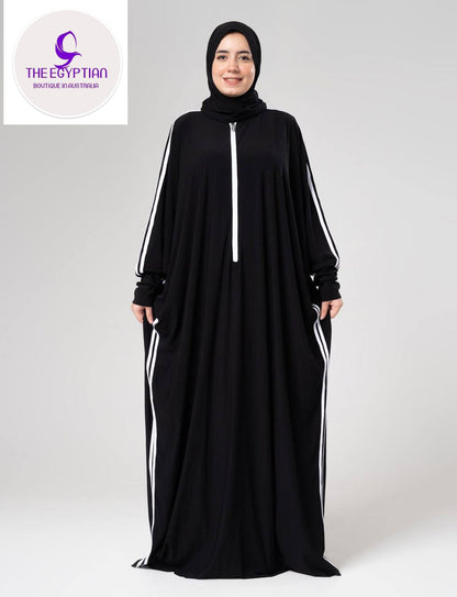 Free Size Sports Abaya with Scarf