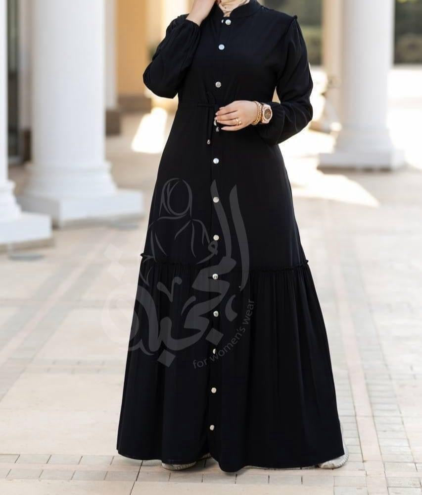 Stylish Dress with buttons and belt