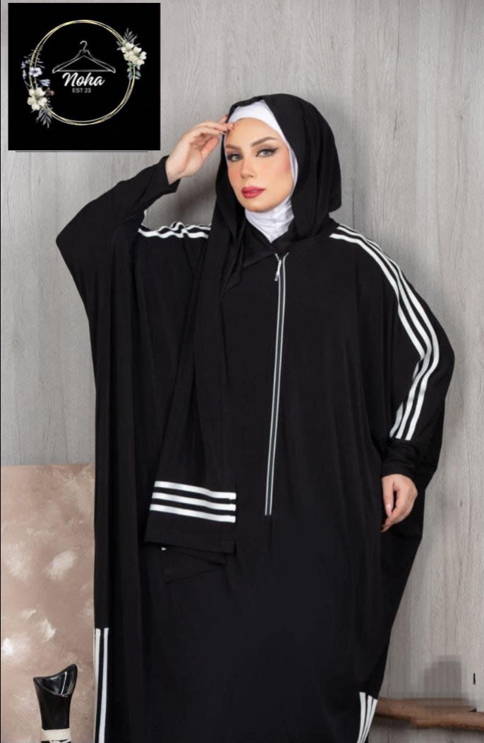 Sports Abaya with long zipper