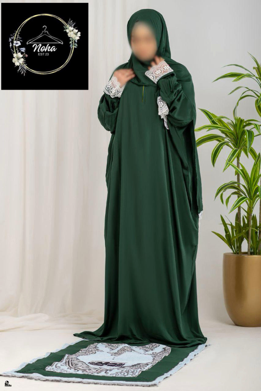 2 pieces prayer set, abaya and prayer mat /prayer clothes